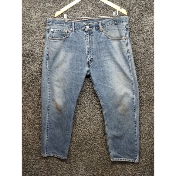 Levis‎ 505 Jeans Men 40X30 Blue Straight Regular Fit Denim Pants Workwear Casual - Picture 1 of 12